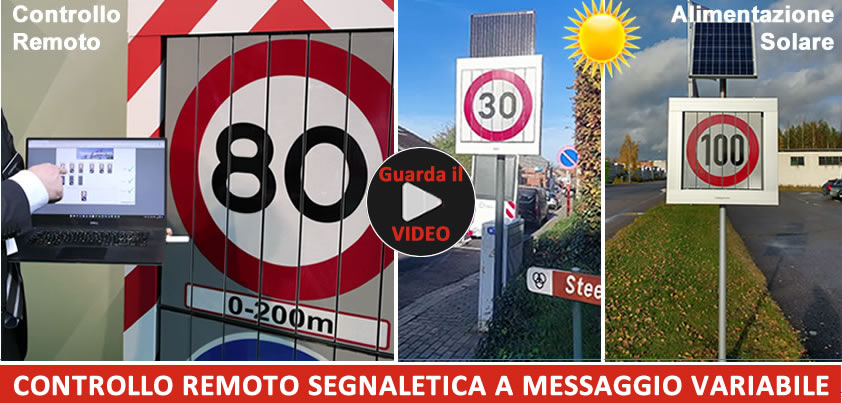 controllo remoto dei PMV a messaggio variabile per la segnaletica velocità