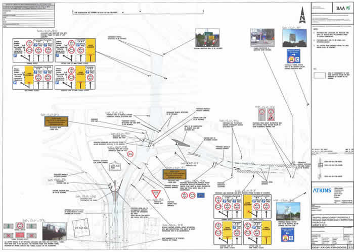 progetto corsie dinamiche segnaletica variabile aeroporto Londra