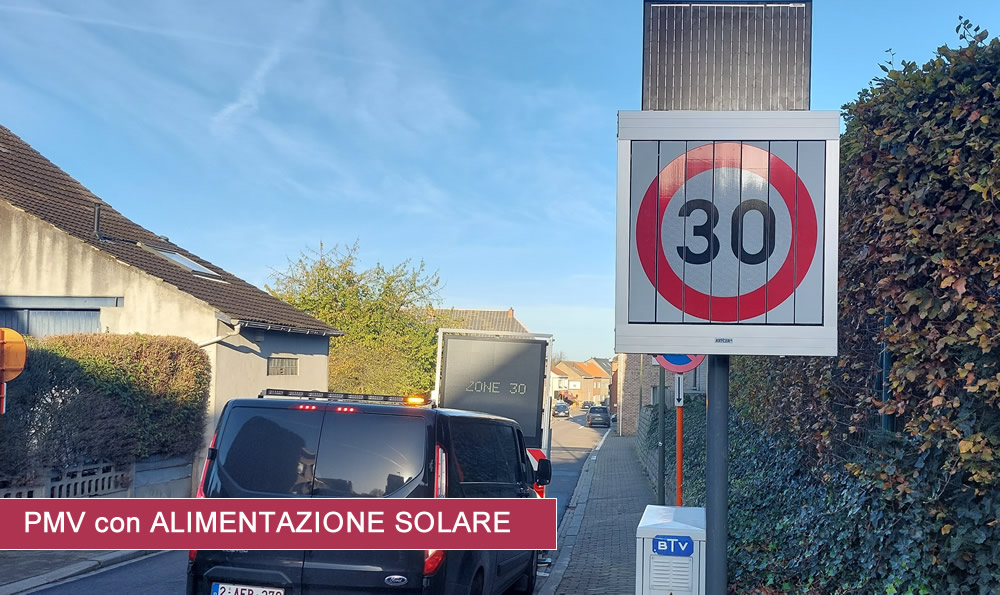 segnaletica stradale PMV alimentazione solare