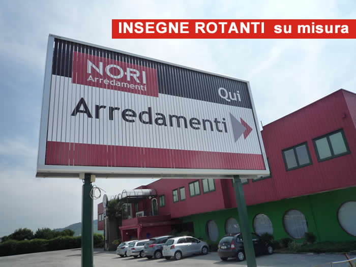 insegne rotanti rotocartelli trifacciali