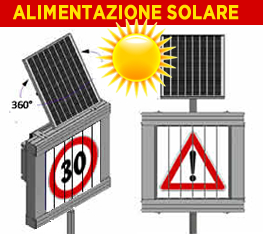 segnaletica variabile PMV per gallerie con alimentazione solare