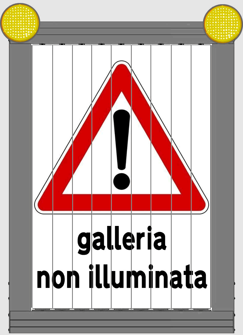 pmv galleria non illuminata messaggio variabile