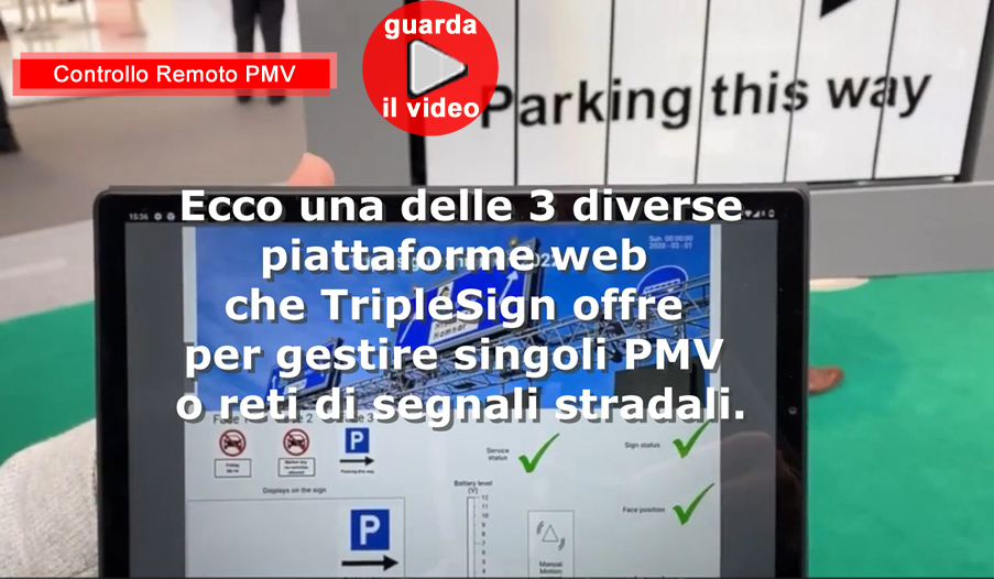 il controllo remoto dei pannelli a messaggio variabile TripleSign