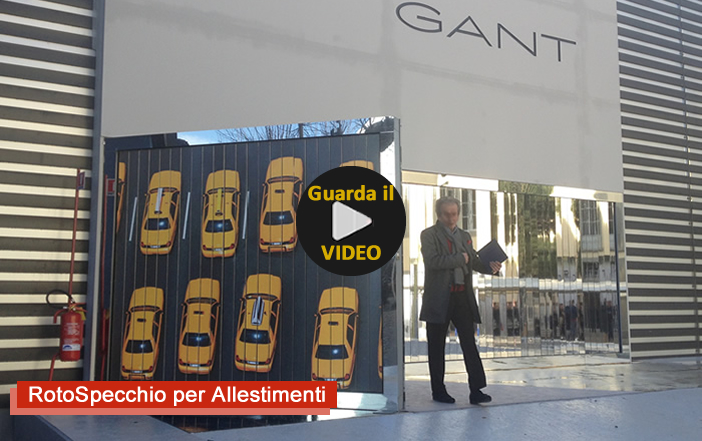 rotospecchio allestimenti stand fiere con rotopannelli con pellicole a specchio