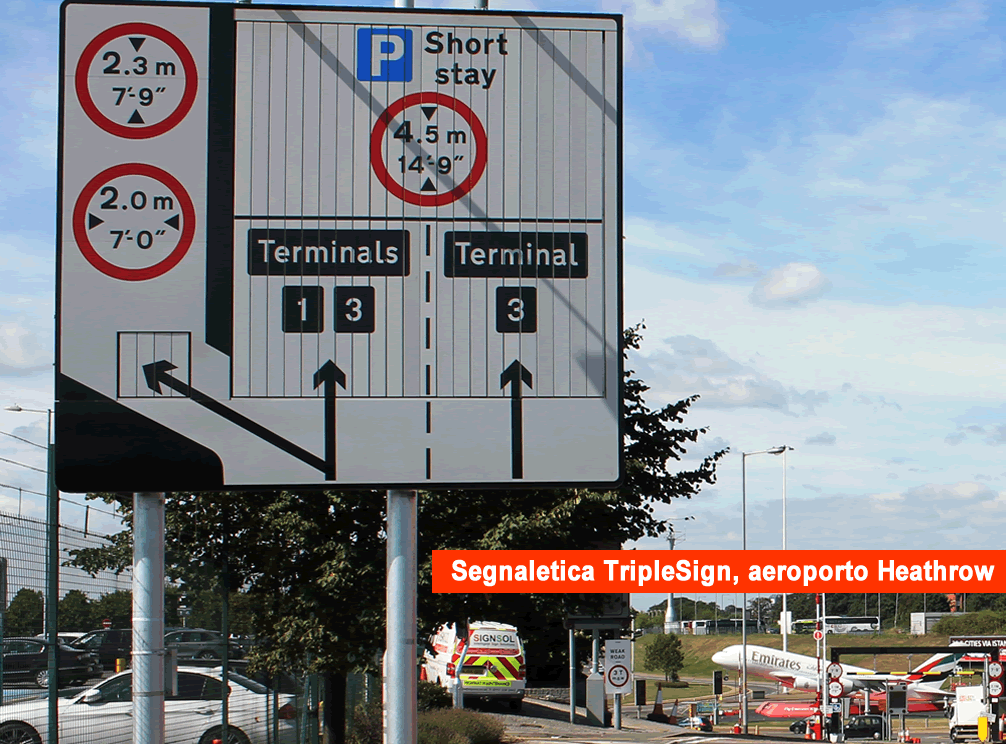 segnaletica stradale messaggio variabile con prismi rotanti