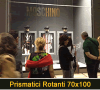 70x100 prisma  rotante in vetrina