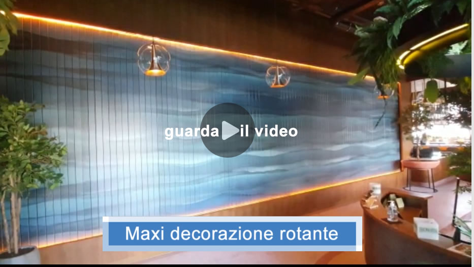 maxi decorazione rotante alle pareti: scenografia ristorante