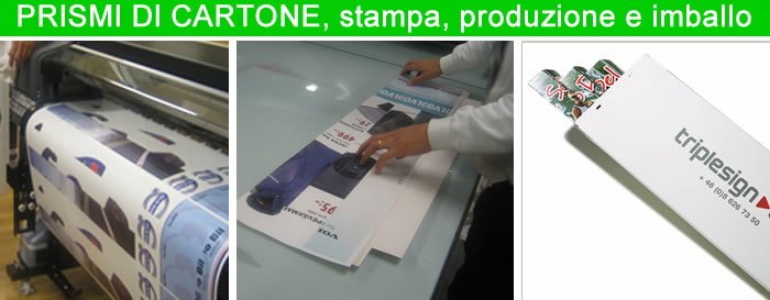 prismi rotanti di cartone stampa produzione  imballo